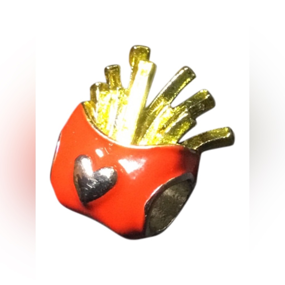 French Fries Food Charm Pandora Style